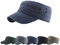 Joligiao Kappen Unisex Vintage gewaschener Hut Militärkappe Verstellbare Kappe Flache Oberfläche Distressed Einfarbiger Reisehut Nostalgischer Stil Einfach klassisch,Navy Blau,One Size