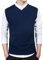 MANBOZIXi Maglioni Senza Maniche da Uomo Gilet in Maglia con Scollo a V, Blu 3XL