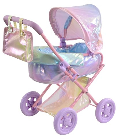 Olivia's Little World Baby Doll Stroller, 2-in-1, Age 3+, Iridescent