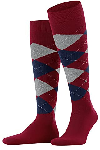 Burlington King M Kh cotone al ginocchio fantasia 1 paio, Calzini lunghi Uomo, Rosa Red Pepper 8074, 40-46