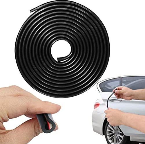 Autotür Kantenschutz, Auto Türkantenschutz Gummidichtung Selbstklebend Türdichtung, Autokantenschutzleiste Gummi Universal U-Form Kantenschutzprofil Türschutz für Meisten Autos Modelle (5M, Schwarz)
