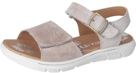 RICOSTA Mädchen Riemchensandalen Samira, Kinder Sandalen, Weite: MITTEL, Strandschuhe, Sandaletten, Sommersandalen, bequem, flach, Tundra (650), 27 EU