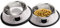Lot de 2 gamelles pour chat - Pour chat - En acier inoxydable