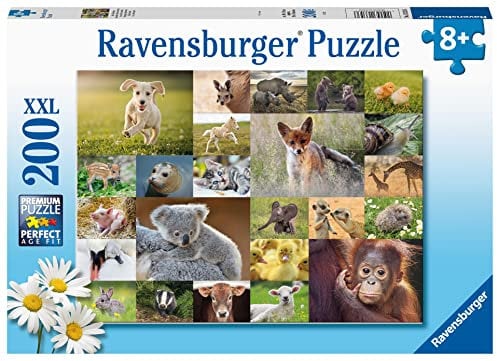 Ravensburger Baby Animals Jigsaw Puzzle for Kids Age 8 Years Up - 200 Pieces XXL