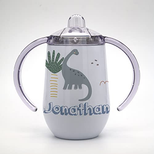 Marquage Unique Gobelet/Tasse à bec enfant Personnalisable - Idée cadeau personnalisé prénom - Gobelet Apprentissage Licorne Dinosaure - CL0017a