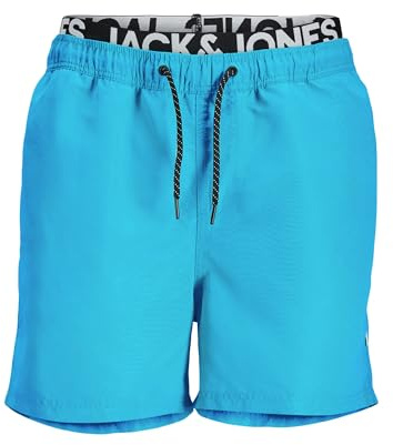 JACK & JONES Herren JPSTARUBA JJSWIMSHORTS AKM DB, Malibu Blue, L