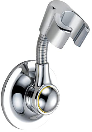 Support de pommeau de douche ventouse support à main hauteur réglable support de pommeau de douche, support de ventouse mural amovible multidirectionnel (H5) Chromates