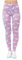 Nahtlose Workout-Leggings mit mittlerer Taille – Damen Mandala bedruckte Yoga-Leggings, Bauchkontrolle Laufhose, Lila Einhorn, M
