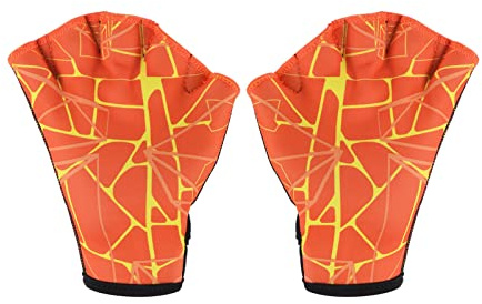 PATIKIL Swimming Aquatic Gloves, Webbed Swim Gloves Printing Water Resistance Training Accessories for Swimming and Diving