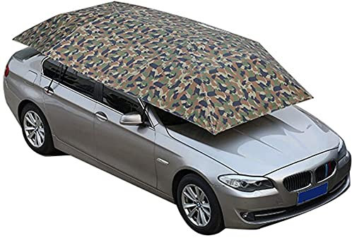 Semi-Automatic Carport Four-Season Fully Automatic Car Tent Cover Carport Folded, Portable Movable Carport Car Umbrella Tent Car Sunshade with Anti-Uv, Water-Proof, Proof Wind, Snow