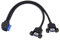chenyang Cavo a 2 porte USB 3.0 femmina a scheda madre maschio a 20 pin per pannello frontale, montaggio a vite, 30 cm, angolo retto di 90 gradi