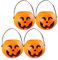 SAFIGLE 4er Set Halloween KüRbis Eimer – Tragbare 17cm SüßIgkeiten BehäLter FüR Kinder, Perfekt FüR Halloween-Partys Und Dekoration