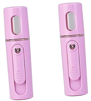 FOMIYES 2piezas Atomizador Usb De Agua Nano Para Cuidado Facial Dispositivo De Belleza Luz Led Pulverizador Frío De Hidratación Color Púrpura