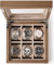 TAWBURY Uhrenbox Holz 6 Uhren - Luxuriöse Uhrenbox mit Glasdeckel | Uhrenbox 6 Uhren | Uhrenbox Herren Holz | Uhrenbox Damen | Uhr Aufbewahrung | Uhr Etui | 6 Watch Box | Walnußholz