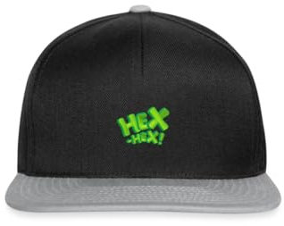 Spreadshirt Bibi Blocksberg Hex Hex Grün Stick Snapback Cap, One Size, Schwarz/Grau