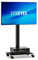 PRUJOY Meuble TV Amovible de 32 à 55 Pouces, Meuble TV pivotant au Sol, Meuble TV d'angle Universel avec Rangement, Parfait pour Un Support de Divertissement réglable (A)