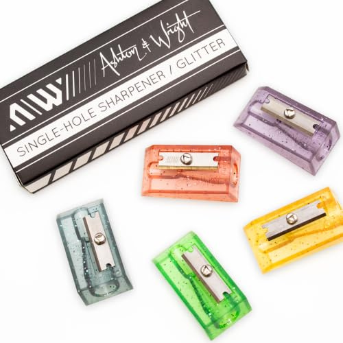 Ashton and Wright Spitzer mit einem Loch, 5 Stück, ideal für Schule, Büro, Arbeit, Schreibwaren, Glitzer-Set