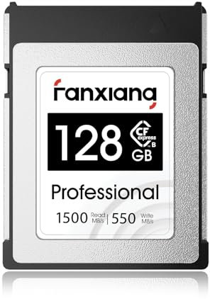 fanxiang 128GB CF express Type B Card, CFexpress Memory Card, Up to 1550MB/s Read, 550MB/s Write, Compact Flash Card for Professional Photographer -CFE01