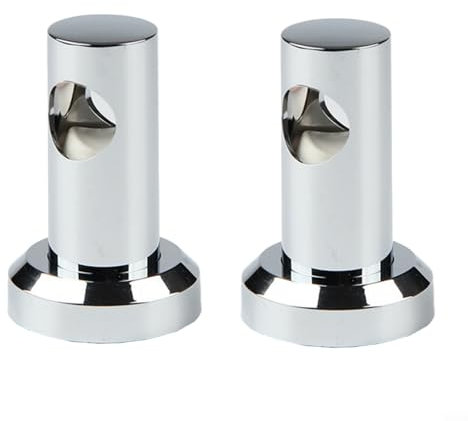 FUBESK Supporto per soffione doccia, staffa da parete da 22 mm, staffa da parete per asta da parete, supporto per montaggio doccia, staffa di ricambio in ABS, cromata (2 pezzi)