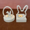 Xidmold Kaninchen Silikonform Kerzenhalter Ostern, Ostern Gips silikonformen, Hasenform für Ostern, Osterhase Silikonform, Kerzenhalter-Zementform for Stabkerzen, Teelichter (Hase B)