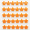 PYJLBX Magnete für Magnettafel, 30 Kühlschrankmagnete Klein, Starker Halt für Whiteboard, Pinnwand, Küche (Sterne, Orange)