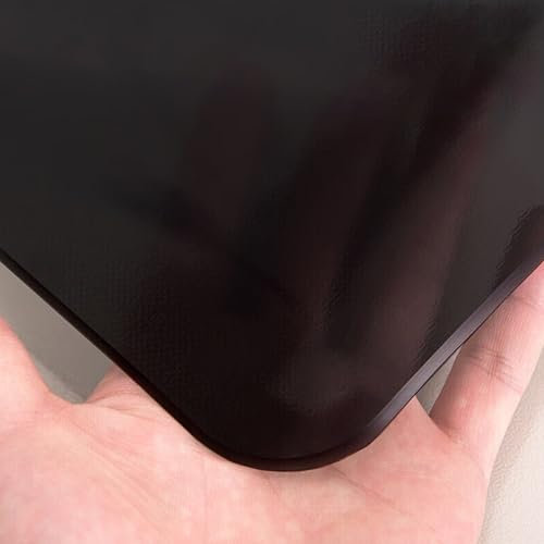 SSFMSF PVC Tablecloth Thickened Desktop Protective Film, Waterproof and Heat-Resistant Wipeable Table Mat, Suitable for Indoor and Outdoor Customization. (Schwarz, 2mm - 30 x 30 cm Rechteck)
