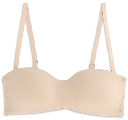 Cotonella, Reggiseno a Fascia Simona in Morbida Microfibra, Imbottito Senza Ferretto e con Spalline Removibili - Art. CD071 - Taglia 2B