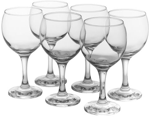 Queensway Home & Dining 6 Pcs Wine and Champagne Glasses | Elegant Soda Lime Glassware Perfect for Home, Kitchen and Bar Stemware Collection | Dishwasher Safe Drinking Glasses