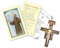 Trendzeen Mini San Damiano Kruzifix – laminierte Gebetskarte des Heiligen Franziskus von Assisi, Gebetskarte des Herrn – hergestellt in Ungarn, kleines 8,9 cm großes San Damiano-Kreuz – San