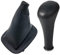 TXBZQKJ Schaltsack Schaltmanschette Schaltknauf FüR Benz C S E Class W123 W124 W140 W201 W202 S124, 5 Gang Staub Rahmen Abdeckung Schwarz Leder NäHte Ersatz