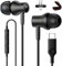 ACOCOBUY Auriculares USB C para Samsung A55 A35 S24 S23 S22, Auriculares USB C con Micrófono intrauditivos Auriculares Tipo C para Redmi Note 13 Pro+ para Pixel 9 8a para Oneplus 12 Nord Gris Plata