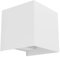 EGLO LED Wandleuchte innen Valmontone, Wandlampe Würfel, indirekte Up und Down Beleuchtung, Wandspot für Schlafzimmer und Wohnzimmer, Metall in Weiß, warmweiß, 10 x 10 cm