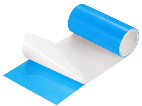 sourcing map Inflatable Patch Repair Kit 4 in x 5 Ft,TPU Pool Patches Repair Tape for Air Mattress, Bounce House, Swimming Pool, Blue