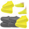 Zuzer Cubiertas del Zapatos Impermeable Unisex, 4Pares Funda Impermeable para Zapatos Reutilizable Antideslizante Funda de Silicona para Zapatos para Día Lluvioso y día Nevado (Amarillo y gris)