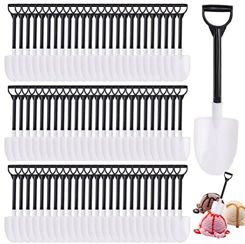 Lpitoy Mini Cucharas De Pala para Postres, 100 Uds., Novedad, Cucharas De Postre con Forma De Pala para Helado, Pastel, Postre, para Hogar, Fiesta, Cocina, Restaurante