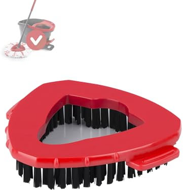 Spin Mop Head Replacement Compatible with Vileda Turbo Mop 1 Tank System,Shower Floor Scrubber for Hard Bristle Cleaning Brush for Bathroom Garage Kitchen Wall Not Fit RinseClean