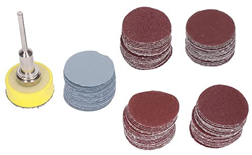 Respicefinem 100 Teiliges Schleifscheiben Set Aus Aluminiumoxid Edelstahl 2 5 Cm Durchmesser 5 Körnungen 100 180 240 1500 3000 Für Metall Kunststoff Und Holz