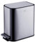 RedFactor - Pattumiera a pedale sottile, 5 l, in acciaio inossidabile, con chiusura morbida e secchio interno rimovibile, per bagno, cucina o ufficio, colore: grigio metallizzato