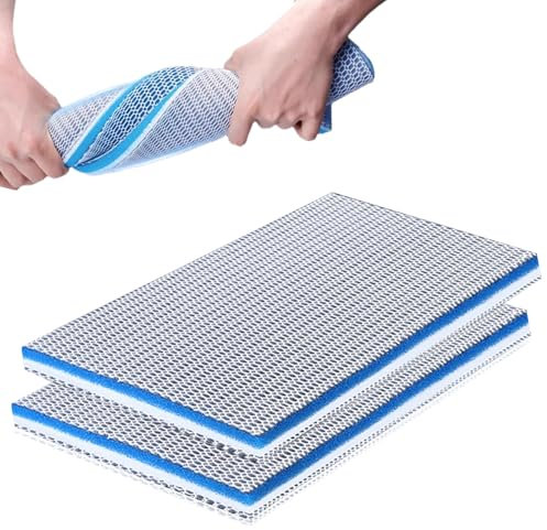 UESDU 2 Stück 8D Filterwatte Aquarium, Filtermatte 30x20cm Filterschaum Wabenstruktur Aquarium Filterschwamm Wiederverwendbar Filtermatten Zuschneidbar für Hochwirksam Wasserreinigung