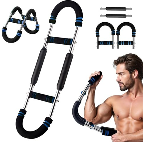 Twister armtrainer,armtrainer für zuhause， 40–100 Lb Verstellbares Brusttrainingsgerät, Armtrainer, Twister-Armtrainer, Tragbare Power-Twister-Stange, Abnehmbares Design, Fitness überall