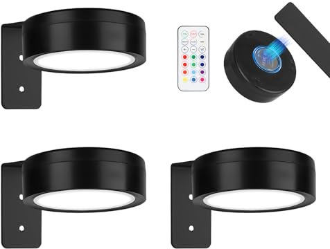3 Stück Bilderleuchte Kabellos-LED Bildbeleuchtung Kabellos für Wandmontage,Magnetische Bilderleuchte mit 3 Lichtfarben und Einstellbarer Helligkeit, Perfekte Bildbeleuchtung für Kunstwerke und Fotos