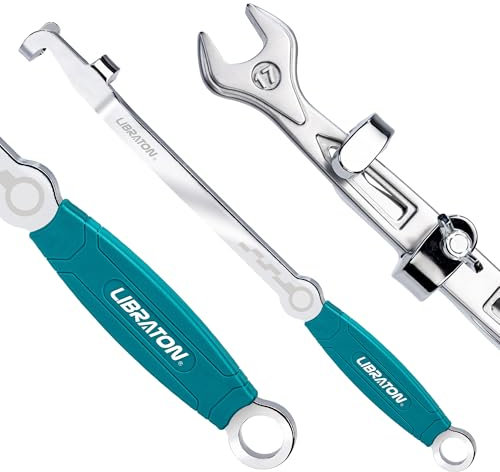 LIBRATON 15 Spanner Extender, Heavy Duty Wrench Extender Tool Bar for Maximum Leverage, Extension Wrench Adaptor for Automotive Repair & Mechanic, Extension Tool with Non-Slip Grip