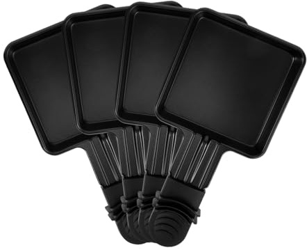 Gadpiparty 4 pièces Mini Poêles à Raclette Inox Plaques Cuisson Carrées pour Barbecue Portable Poêlons Fromage Fondant avec Poignée Plateau de Cuisson Réutilisable