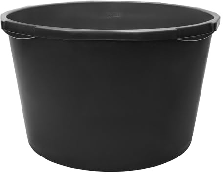 Garronda 1 Pack 65 L Abdeckfolie Malerfolie Abdeckplane HDPE GD-0170 | Robuste Kunststoffwanne aus recyceltem PE, mit Griffen, als Mörtelkasten für Baustelle, Garten, Haushalt und Werkstatt
