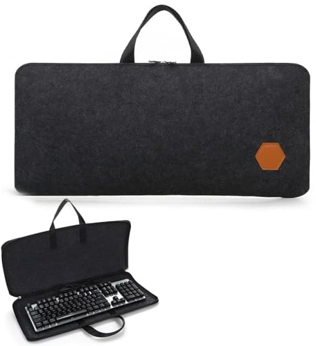 YUPZAR Tastaturtasche 37×17 cm aus Filz – Universelle Schutztasche für kabellose Tastatur & Maus – Stoßfest, staubdicht, Hartschale – Transporttasche für Büro, Reisen, Gaming