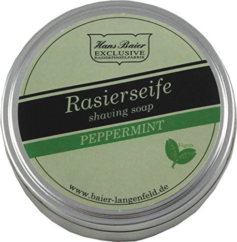 Hans Baier Exclusive Vegane Rasierseife Peppermint - 70g In Aludose - 17962