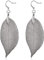 Gleamart Delicate Filigree Leaf Drop Earrings Lightweight Metal-plated Leaves Ear Studs Long Dangle Earrings Black