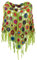 GURU SHOP Häkelstola, Hippie Blümchen Häkelschal, Dreieckstuch - Lemon, Herren/Damen, Baumwolle