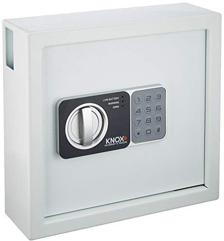 KNOXSAFE KEYLOCKER 1 Schlüsseltresor Schlüsselkasten Tresor für 30 Schlüssel inkl. Schlüsselanhänger, Weiss HxBxT: 28 x 30 x 10 cm 6 kg