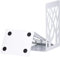 Buchstütze, Buchstützen, Book Holder CD Kinder Metall, Bücher Halter für Regal, Ordnerhalter DVD Unsichtbares Bücherregal, Bookends Buchstopper, Buchhalterung Buch Halter Buchbeschwerer 1 Paar Weiß